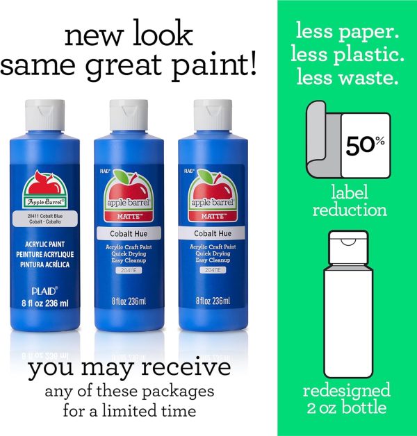 Apple Barrel Acrylic Paint in Assorted Colors (8 Ounce), 20403 White - Image 2