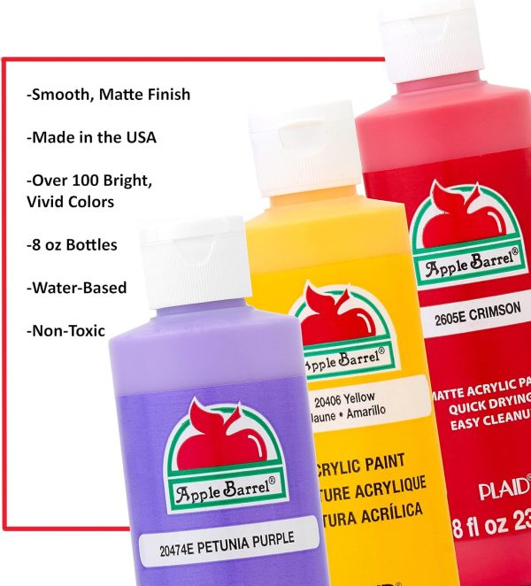 Apple Barrel Acrylic Paint in Assorted Colors (8 Ounce), 20403 White - Image 4