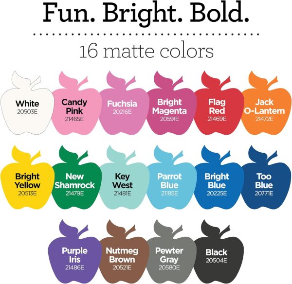 Apple Barrel, Vibrant Spectrum Collection Acrylic Craft Paint, PROMOABIII, 2 fl oz each, 16 assorted matte colors, 16 count - Image 3