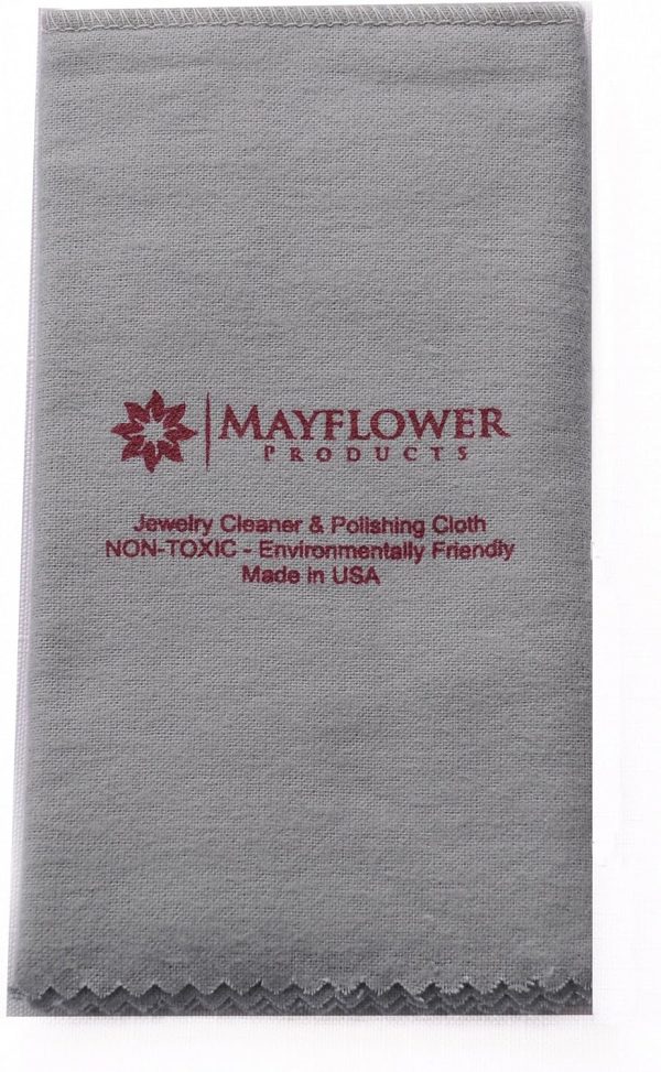 Mayflower Products Pro Size Polishing Cleaning Cloth Pure Cotton Made in USA for Gold, Silver, and Platinum Jewelry, Eco Friendly Large Cleaner Cloth 11 x 14 in. Keeps Jewelry Clean and Shiny
