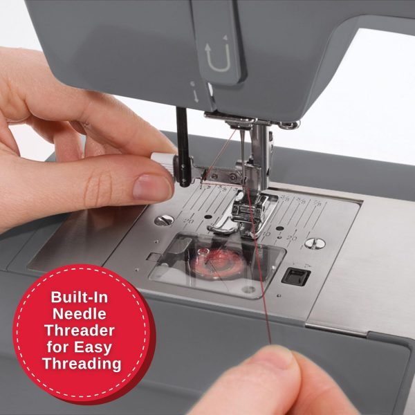 SINGER Heavy Duty 4452 High Speed Sewing Machine With Accessory Kit | Strong Motor with Enhanced Piercing Power, 110 Stitch Applications, Full Metal frame, 1-step Buttonhole & LED Lights - Image 6