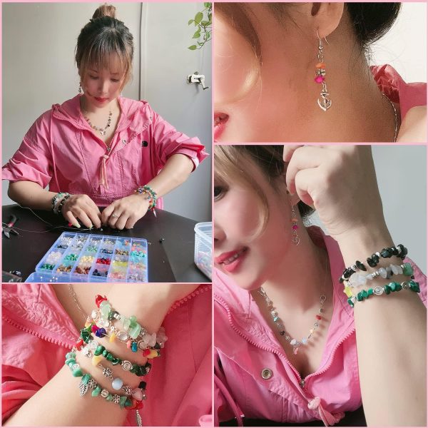 Xmada Jewelry Making Supplies Kit - 1587 PCS Beads, Crystal Beads, Jewelry Pliers, Beading Wire, Earring Hooks, Rings, Bracelets for Girls and Adults - Image 7
